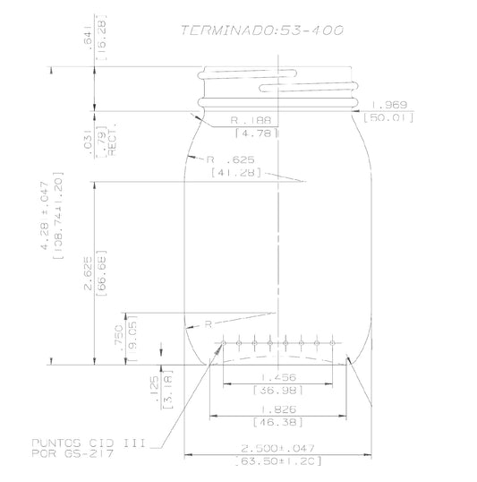ENVASE DE VIDRIO 1261 FLINT TAPA ROSCA X 24 UNIDADES