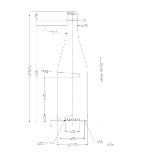 ENVASE DE VIDRIO 3391 FLINT PILFER X 12 UNIDADES