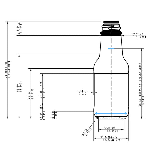 ENVASE DE VIDRIO 4183 FLINT ROSCA X 24 UNIDADES