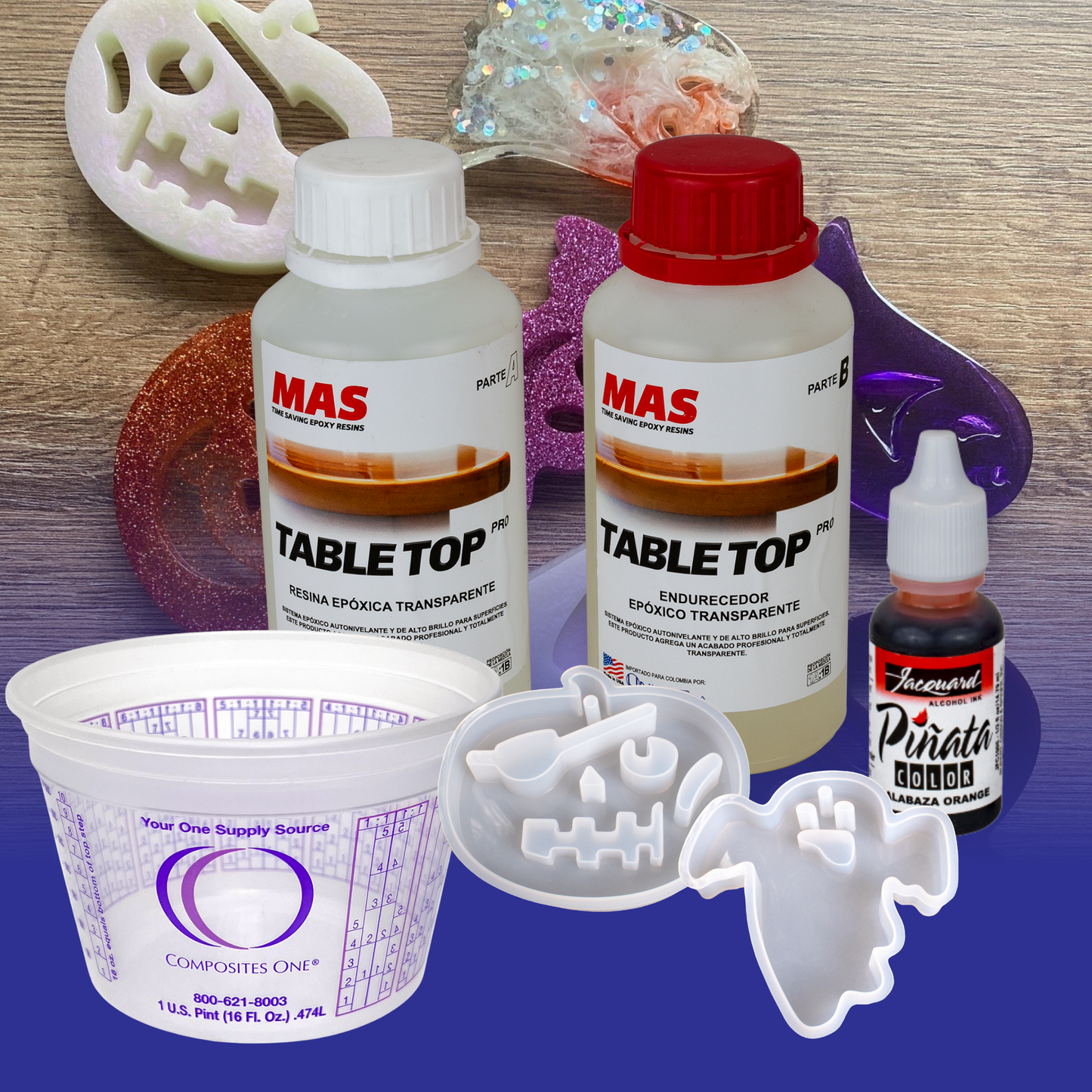 KIT RESINA EPOXICA HALLOWEEN