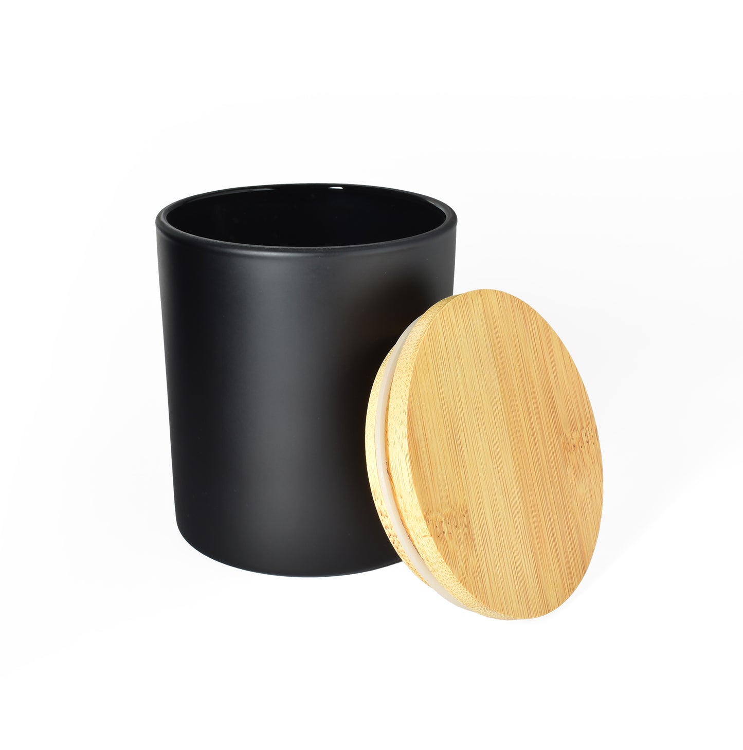 ENVASE DE VIDRIO MB266 ESMERILADO CON TAPA DE MADERA X 12 UNIDADES