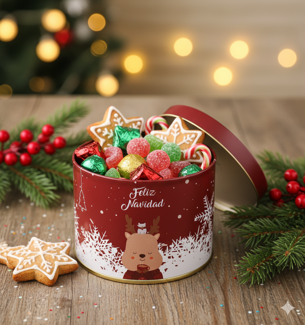 CAJA METÁLICA 116X100 NAVIDAD