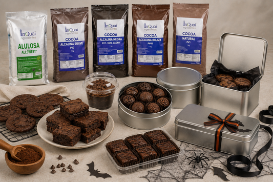 Dulces y empaques de Halloween: cajas metálicas, brownies y cocas personalizadas con Unicor