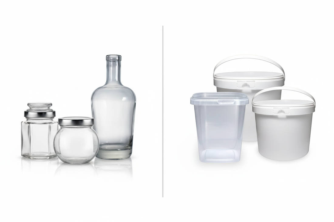 Frascos de vidrio vs plástico: ¿cuál conviene según tu negocio?