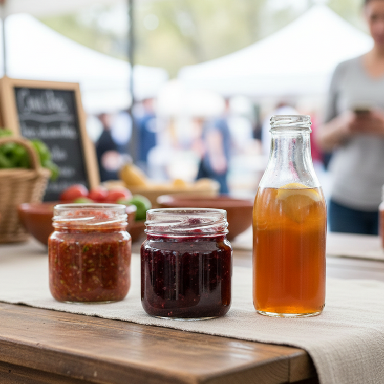 Frascos de vidrio pequeños