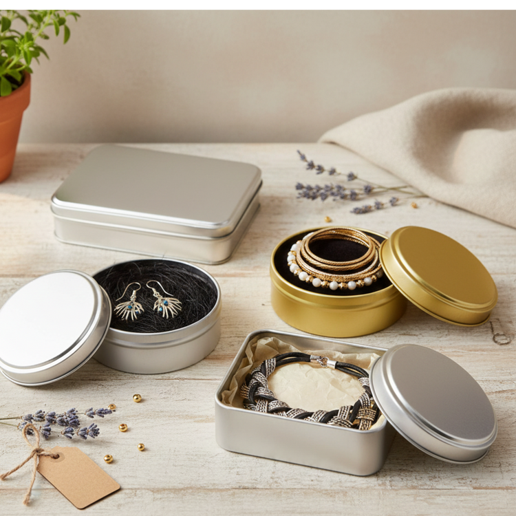 Cajas metálicas para joyería