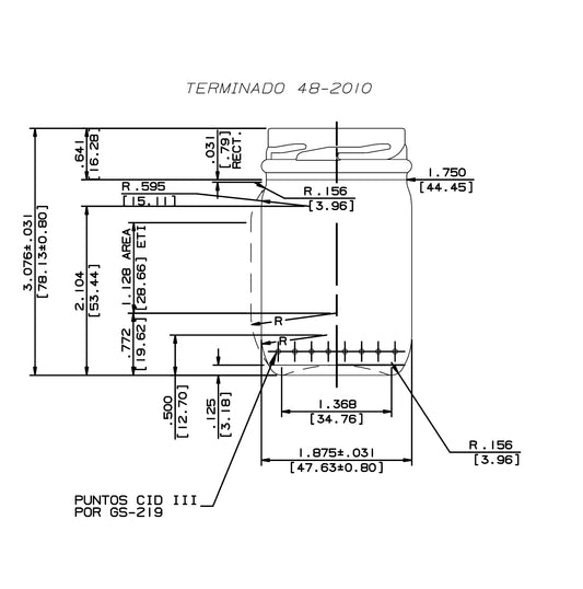 ENVASE DE VIDRIO 3781 FLINT TO X 48 UNIDADES