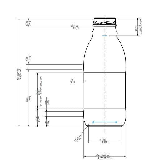 ENVASE DE VIDRIO 4353 FLINT TO X 24 UNIDADES