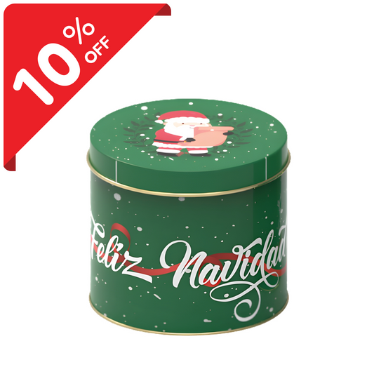 CAJA METÁLICA 116X100 NAVIDAD PAPA NOEL