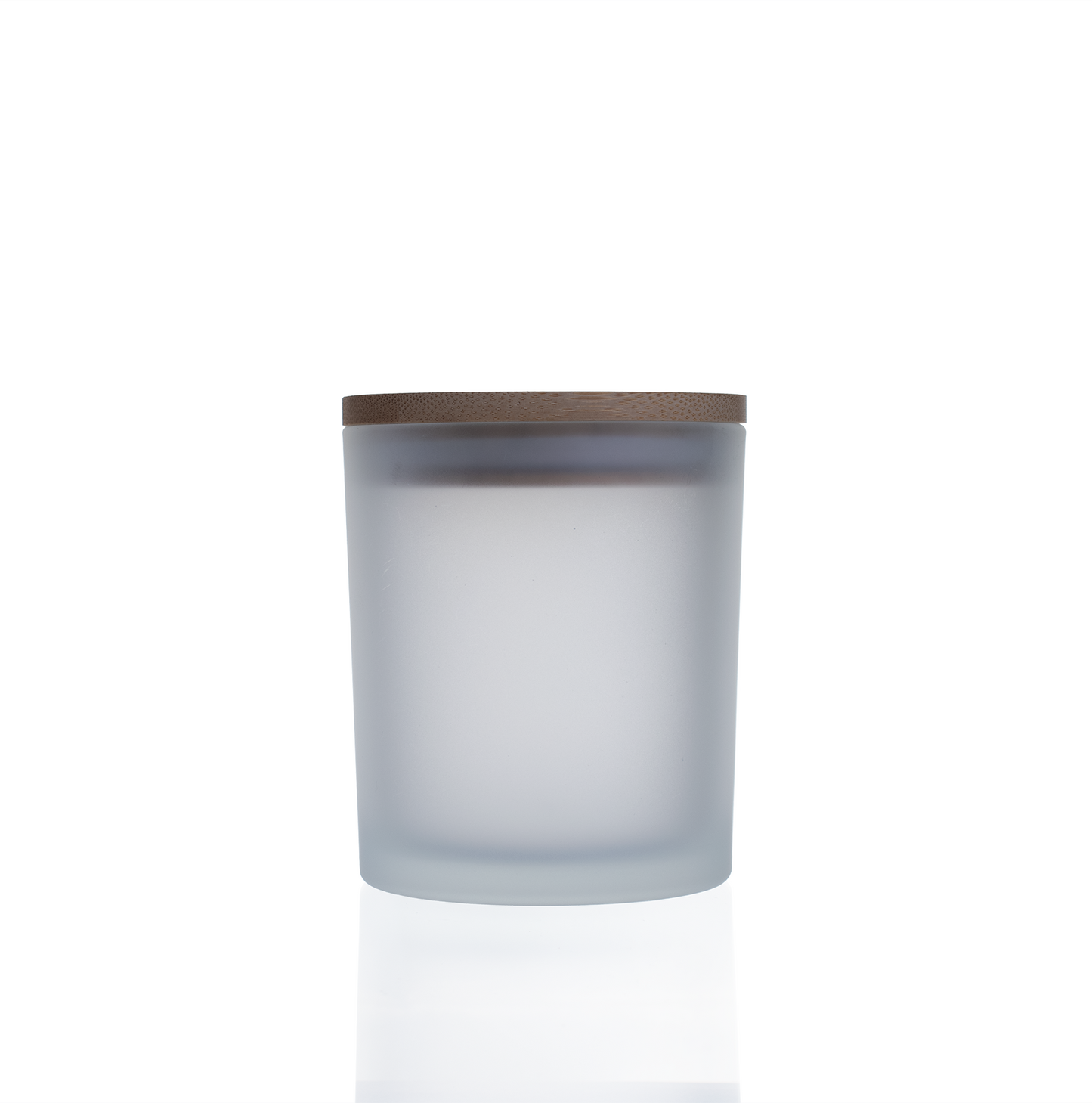 ENVASE DE VIDRIO MB266 ESMERILADO CON TAPA DE MADERA X 12 UNIDADES