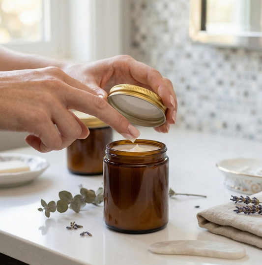 frasco para cremas ambar
