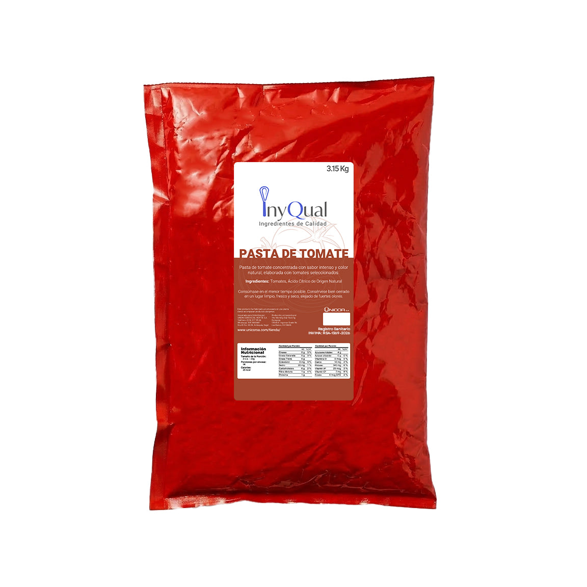 PASTA DE TOMATE 24% BOLSA X 3.15 KG