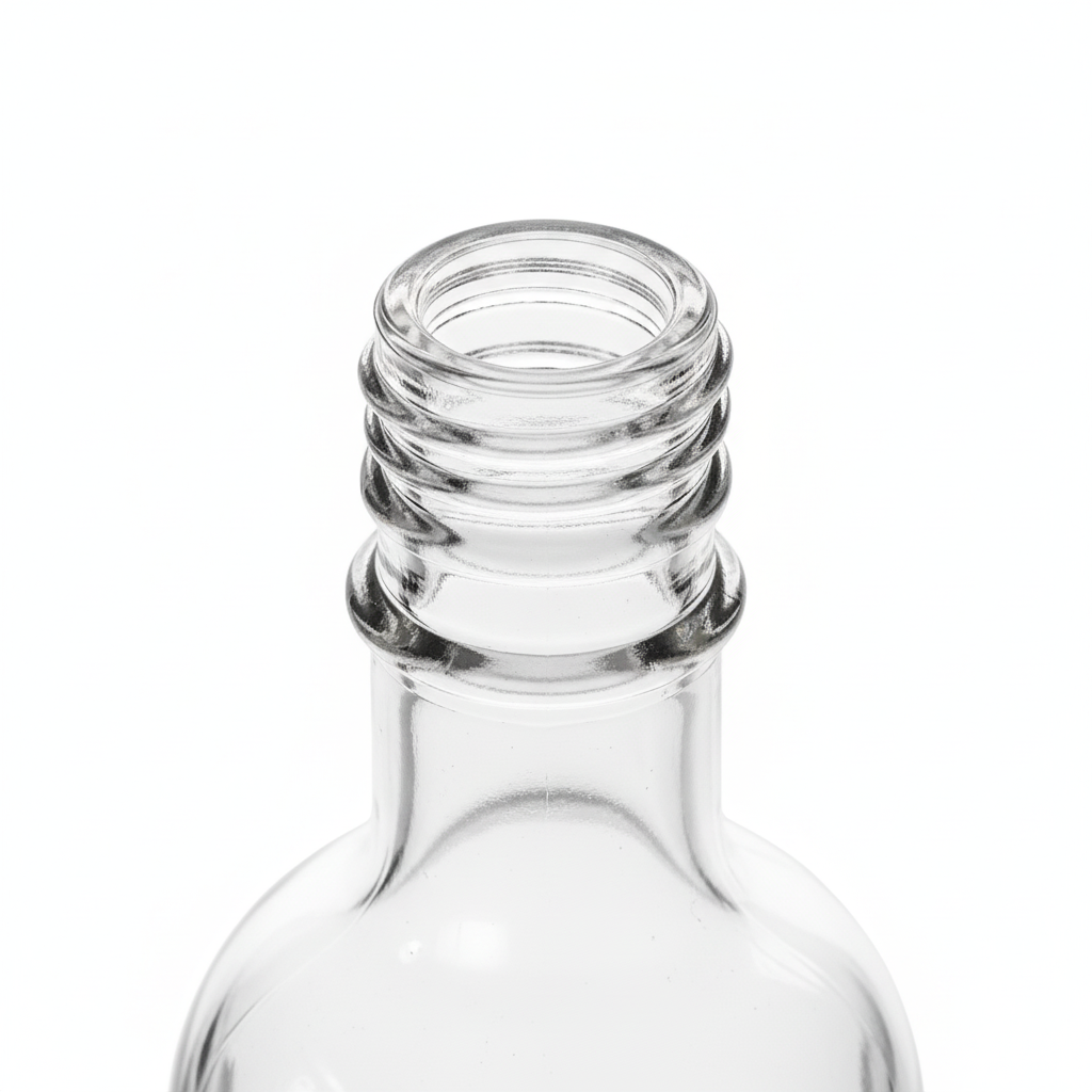 Close-up cuello rosca B.18 de la mini botella Kaleido flint 50ml