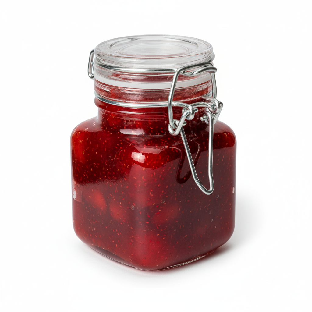 Frasco 110ml con cierre clip y mermelada