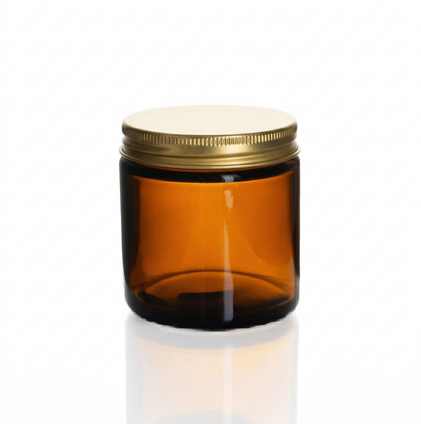Frasco cerrado con tapa metalica ambar o transparente para cremas y farmacia