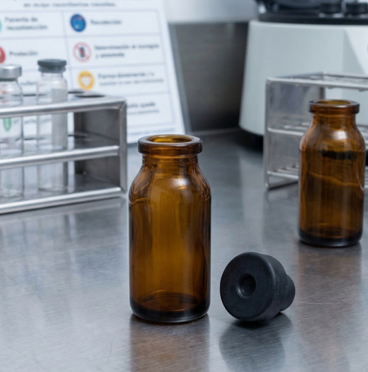 ENVASE DE VIDRIO SH10F AMBAR 10 cc AGRAFE B.20 X 195 UNIDADES