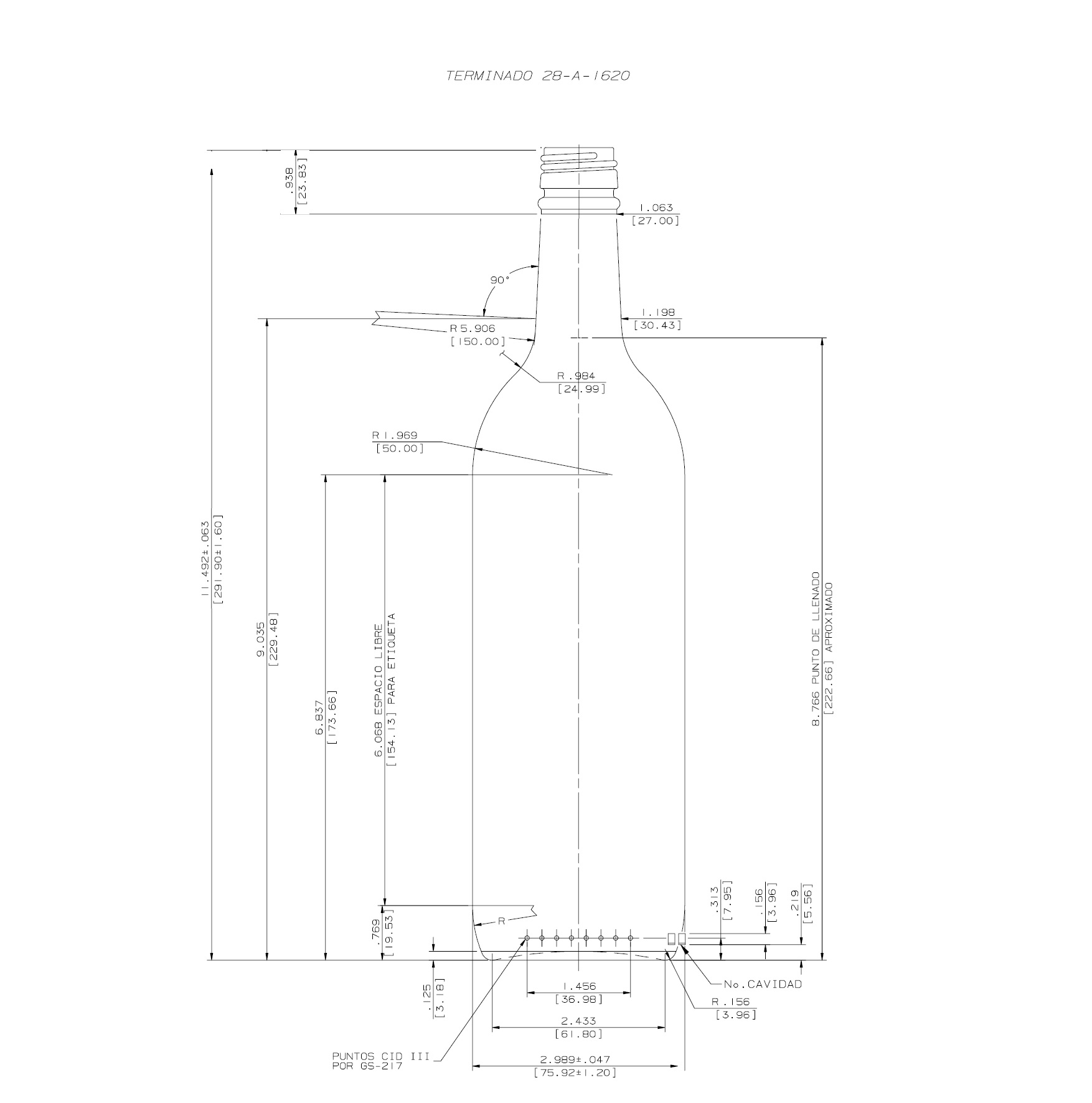 ENVASE DE VIDRIO 2312 AMBAR PILFER