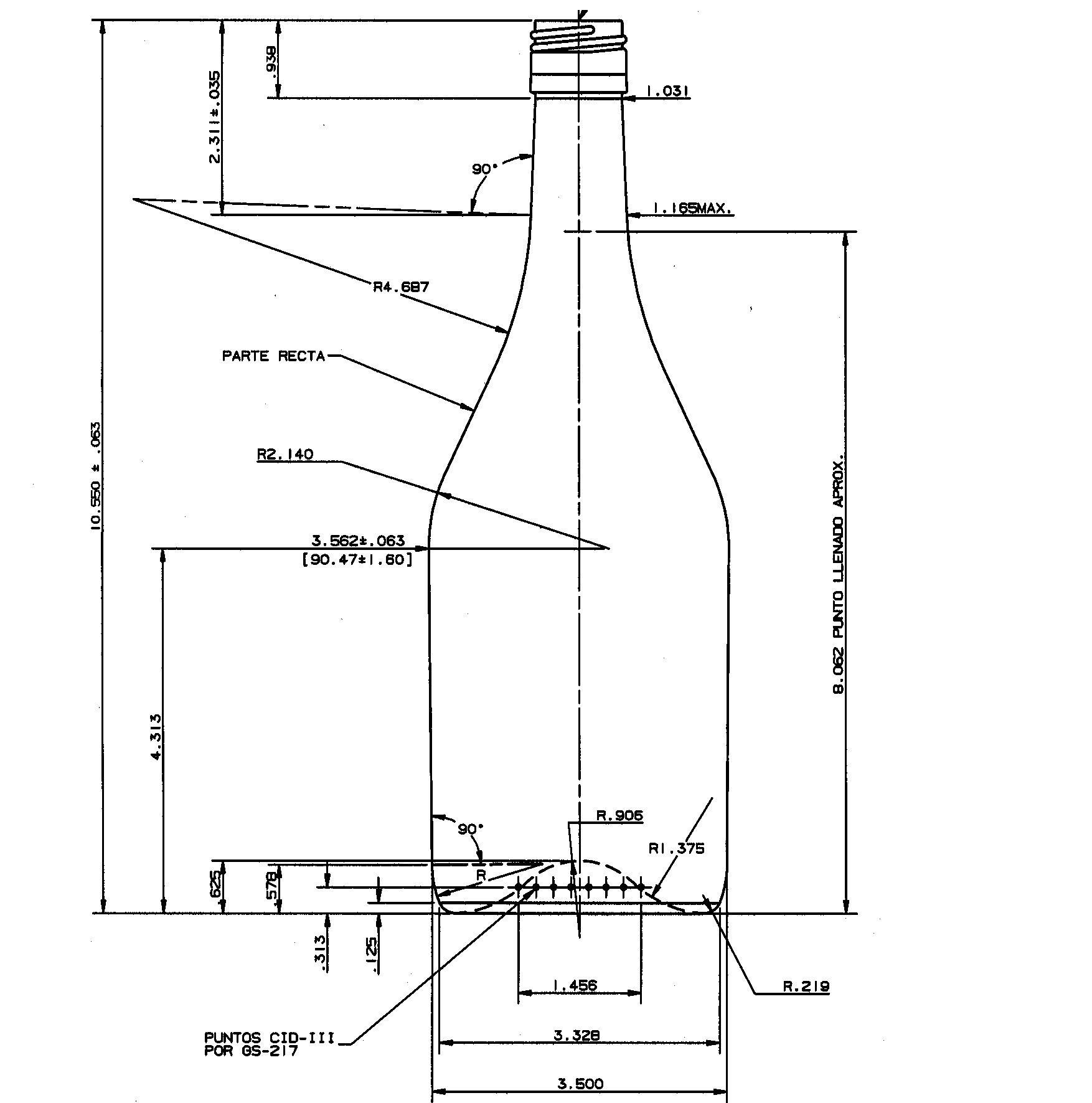 ENVASE DE VIDRIO 2348 AMBAR PILFER