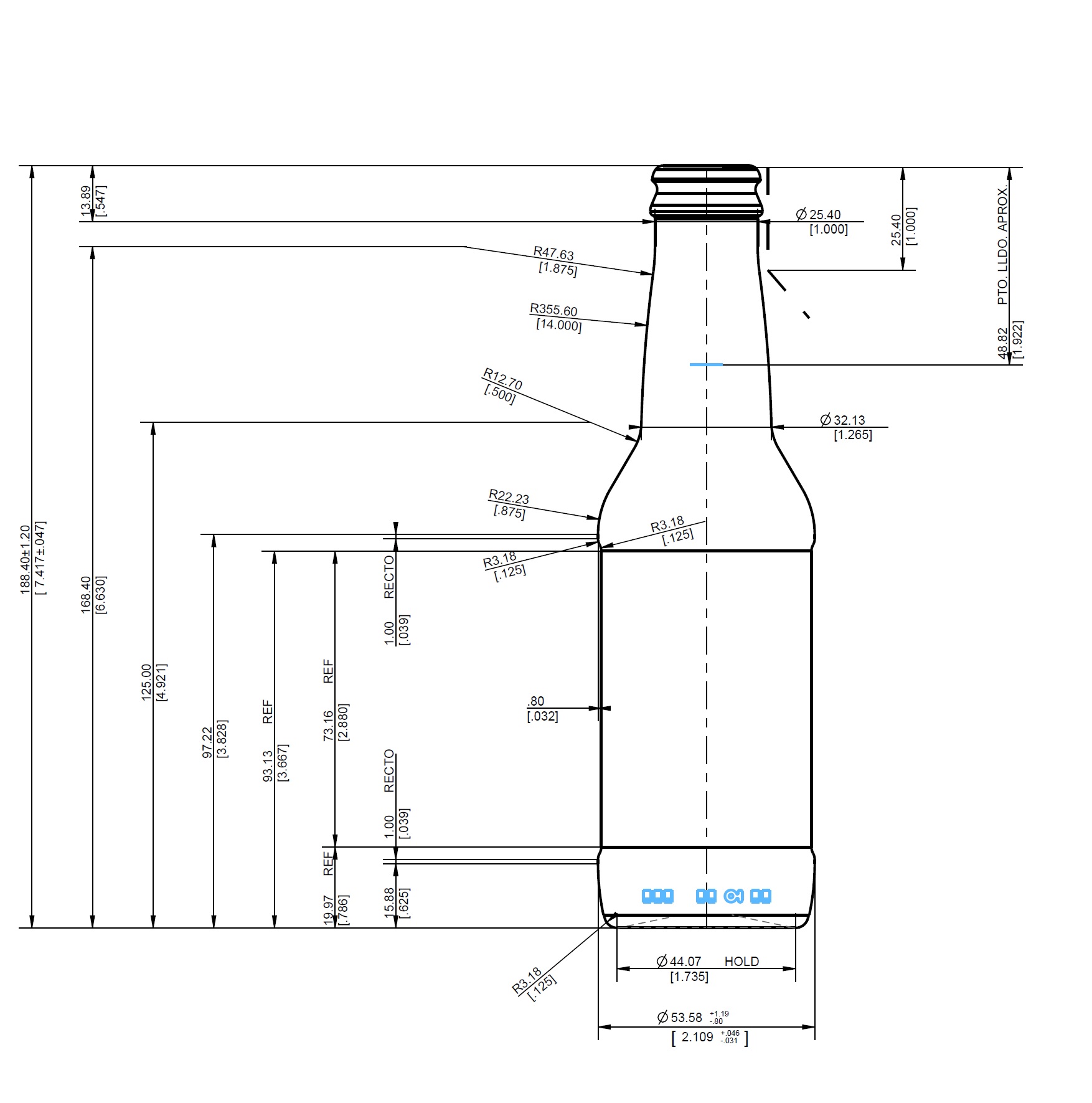 ENVASE DE VIDRIO 4067 FLINT PRESION