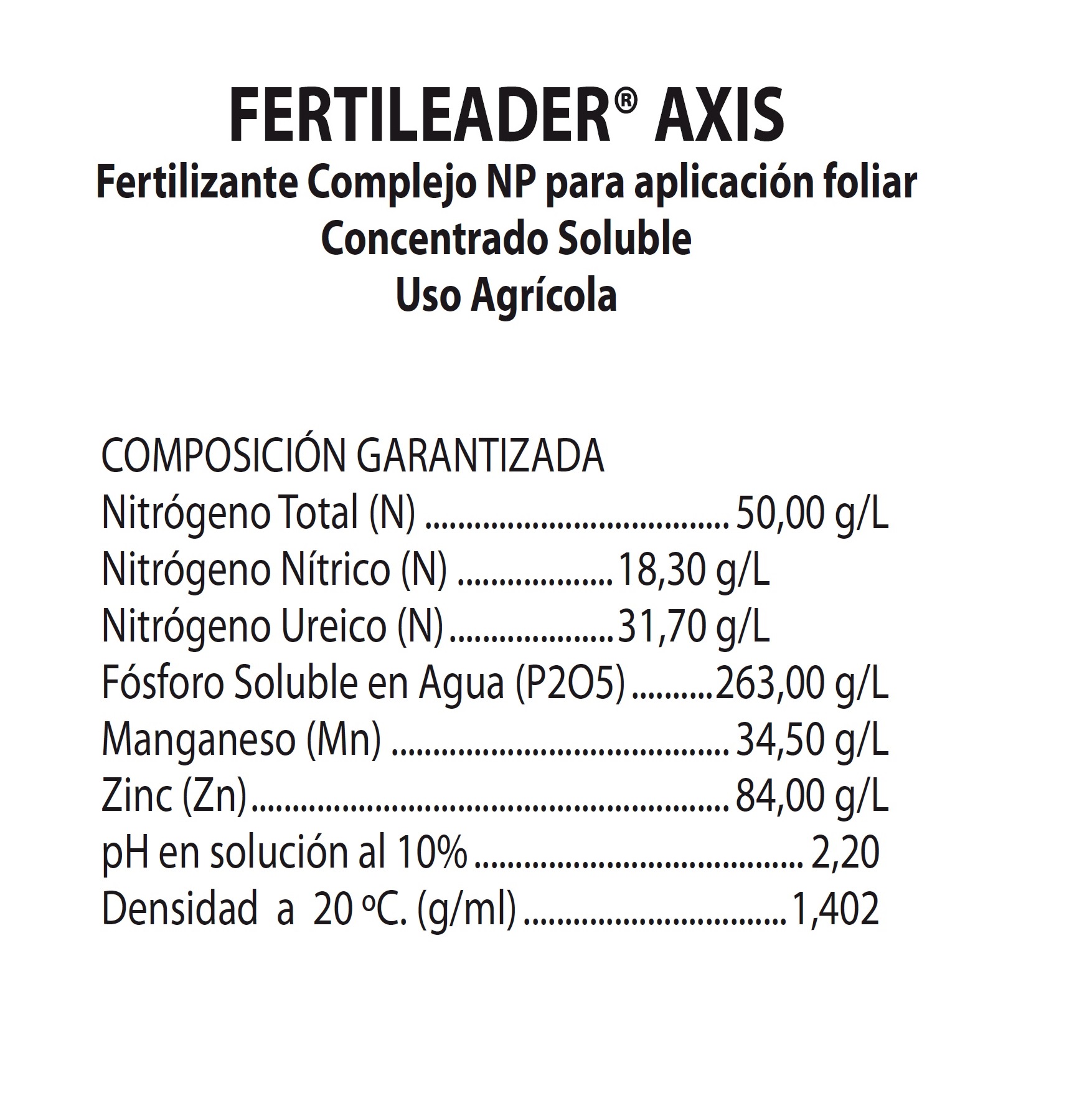 FERTILEADER AXIS X 1 Lt